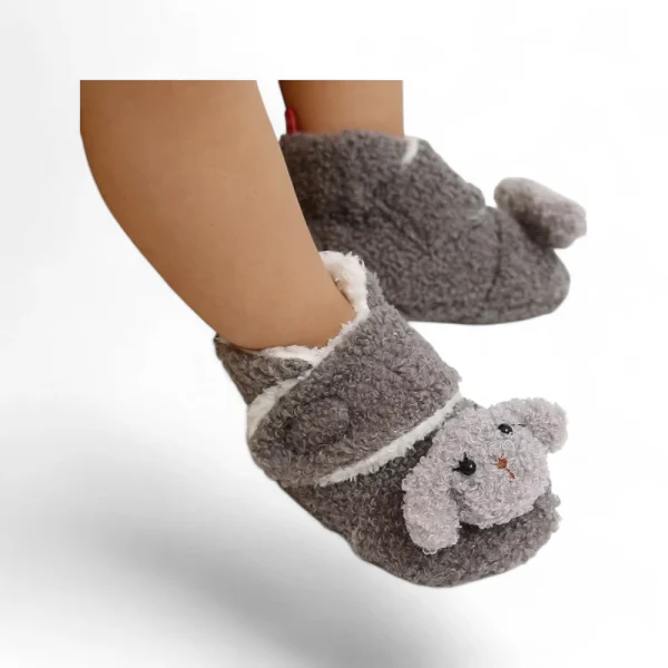 "Organic Baby Booties – Thermal Anti-Slip Cotton Sock Shoes for Winter (0-12 Month) - Image 8